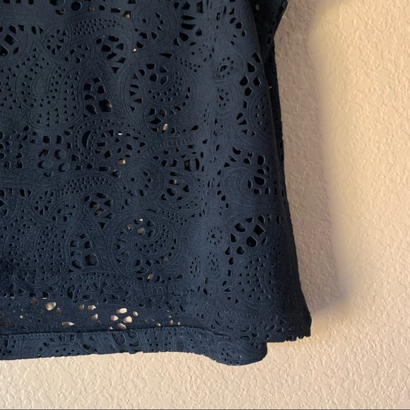 BB Dakota Women's Tasia Eyelet Faux Suede Black Top - Medium - New With Tags - Picture 3 of 11